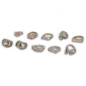 (10 PC) MODERNIST STERLING SIL
