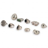 (10 PC) MODERNIST STERLING SIL