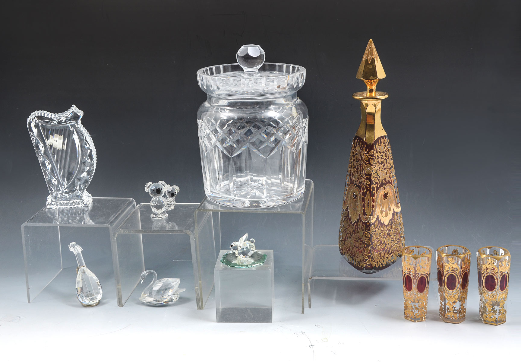 10 PC. MOSER, WATERFORD, &
