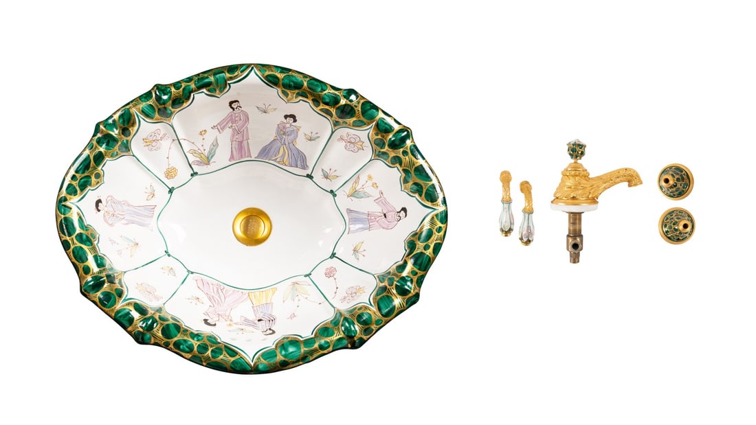 10 PC SHERLE WAGNER CHINOISERIE
