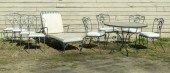 (10 PC) WROUGHT IRON PATIO SET