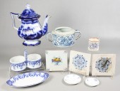 (10) Pcs blue & white porcelai