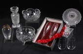 (10) Pcs glassware, (2) JE Cal