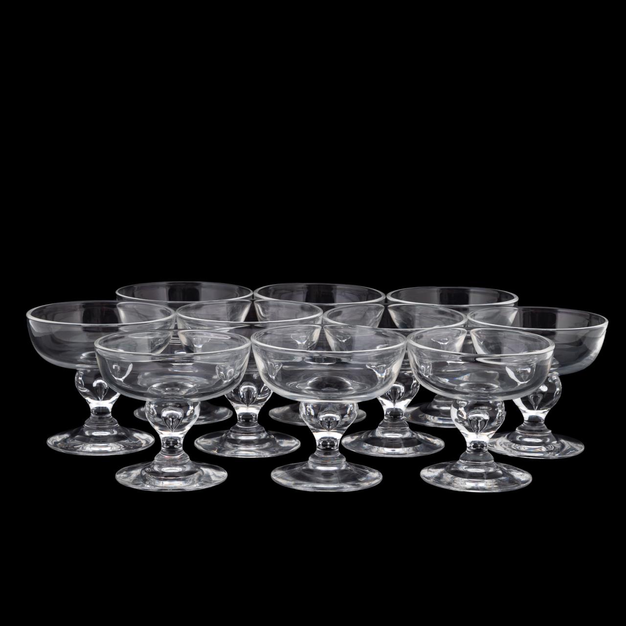 10 PCS, STEUBEN CHAMPAGNE GLASSES