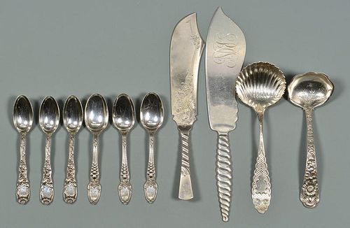10 PCS TIFFANY, GORHAM, ETC.