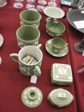 10 pcs. Wedgwood Green Jasperw