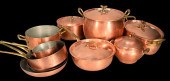 10 PIECE COPPER AND BRASS POT