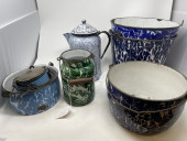 10 PIECES OF AGATE WARE BLUE A