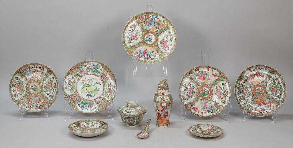 10 PIECES ROSE MEDALLION CHINESE