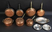 10 PIECES VINTAGE COPPER COOKW