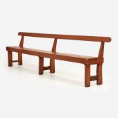 10' PINE BENCH WITH BROWN PAIN