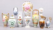 (10) Porcelain vases and urns