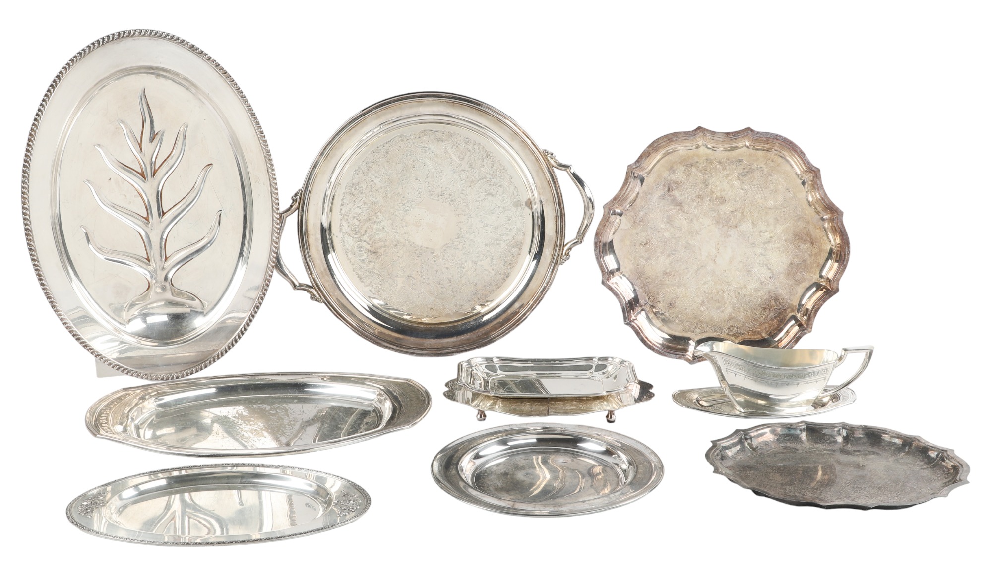 (10) Psc Silver plate, c/o Wm