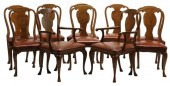 (10) QUEEN ANNE STYLE LEATHER