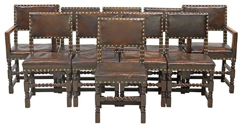 (10) RENAISSANCE REVIVAL OAK