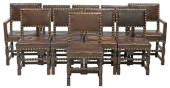 (10) RENAISSANCE REVIVAL OAK &
