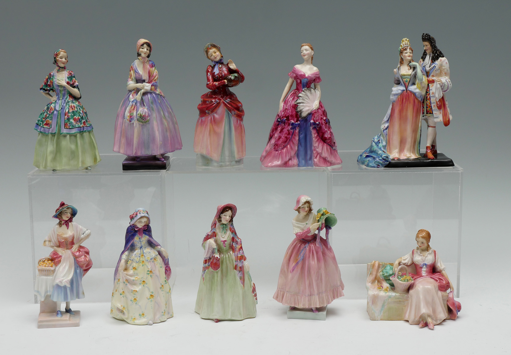 10 ROYAL DOULTON LADY FIGURINES: 1)