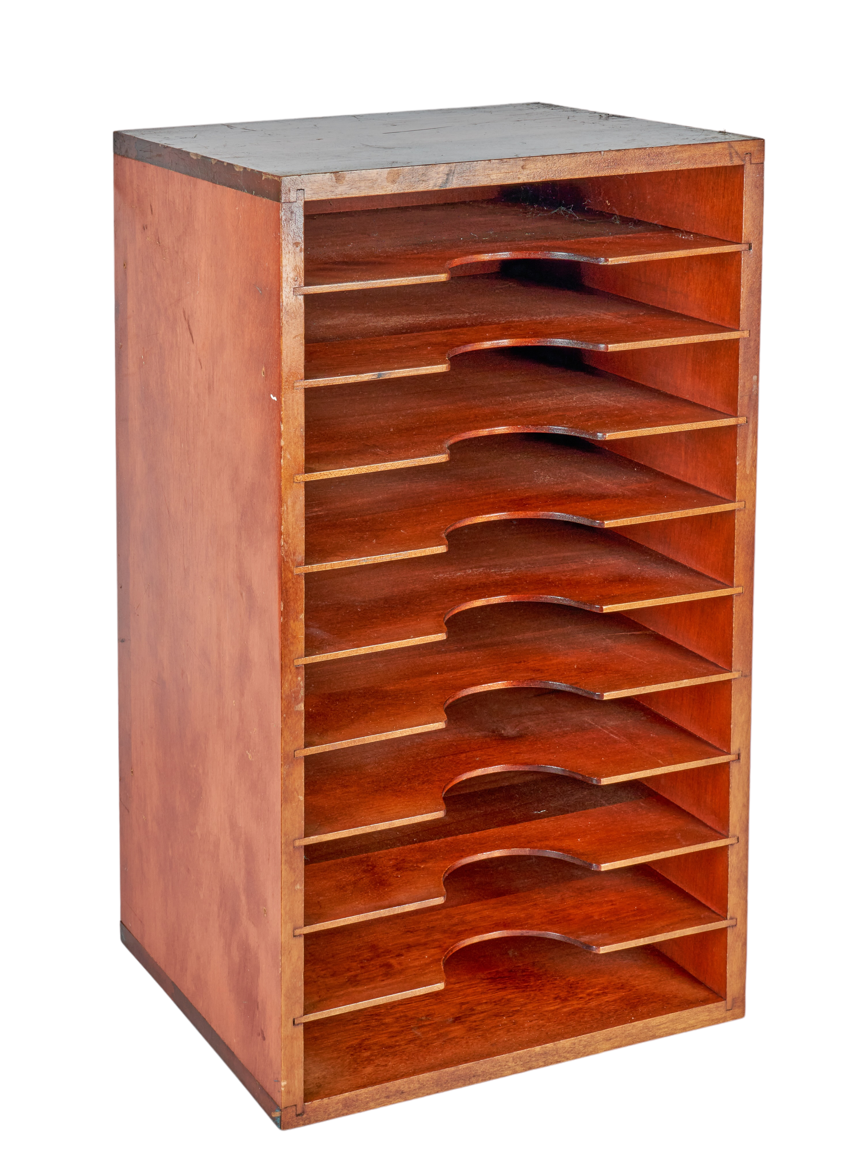 10-Shelf Wood File Stand, 23"H x 13