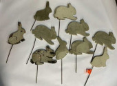 (10)  SILHOUETTE WOOD CUT OUTS