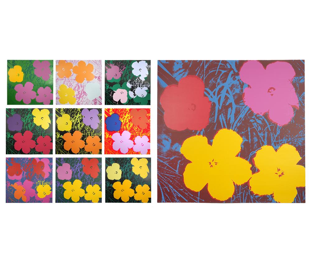 10 SILKSCREENS AFTER ANDY WARHOL-