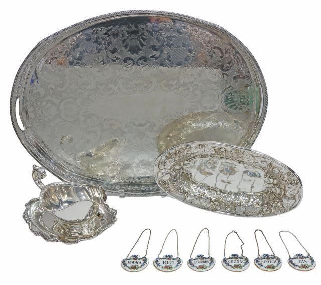 (10) SILVER PLATE & BONE CHINA 
