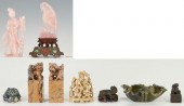 10 SMALL ASIAN FIGURAL ITEMS,