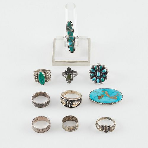10 SOUTHWEST STERLING & TURQUOISE