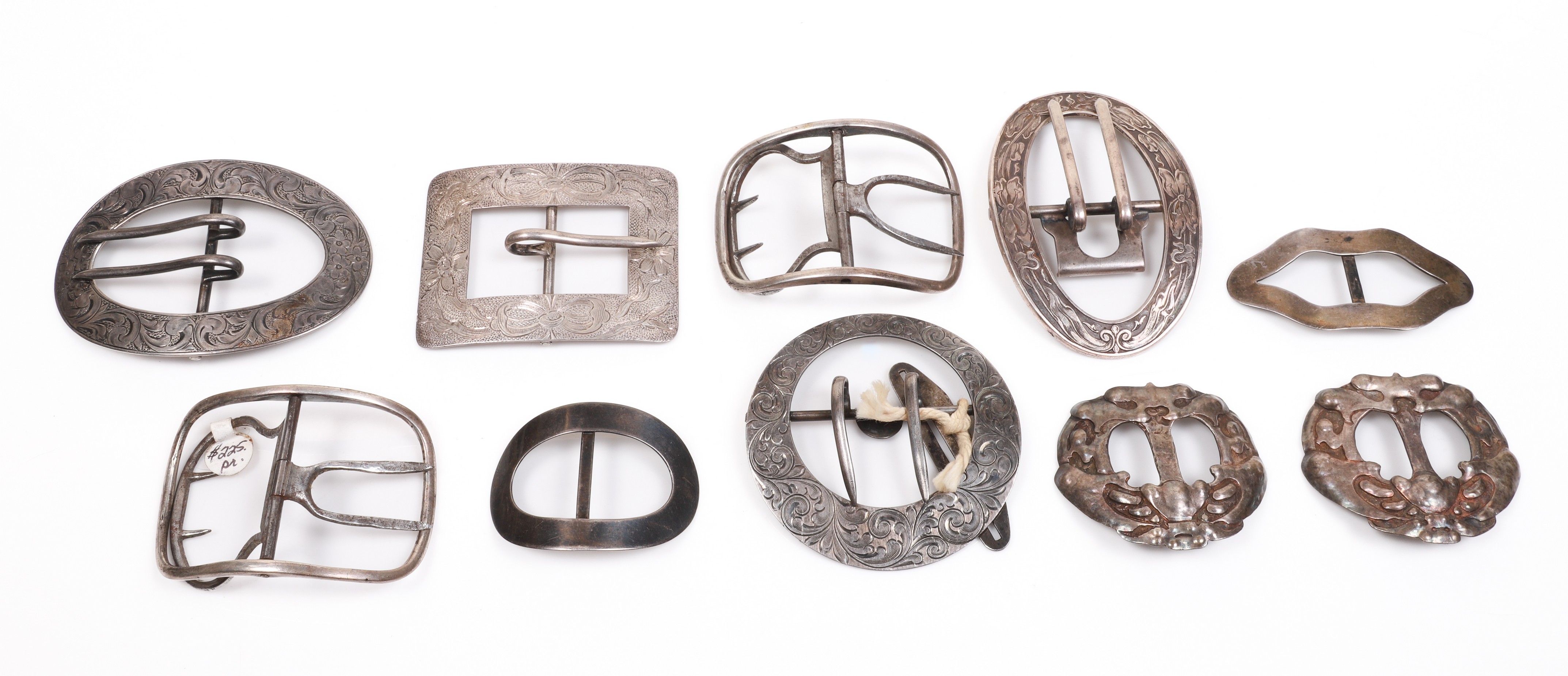 (10) Sterling and silver antique