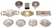 (10) STERLING & COIN TABLE ART