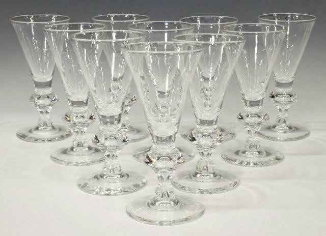 (10) STEUBEN 'TRUMPET' GLASS