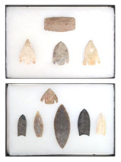 (10) STONE TOOLS, SPEAR POINTS