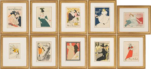 10 TOULOUSE-LAUTREC FRAMED POSTER