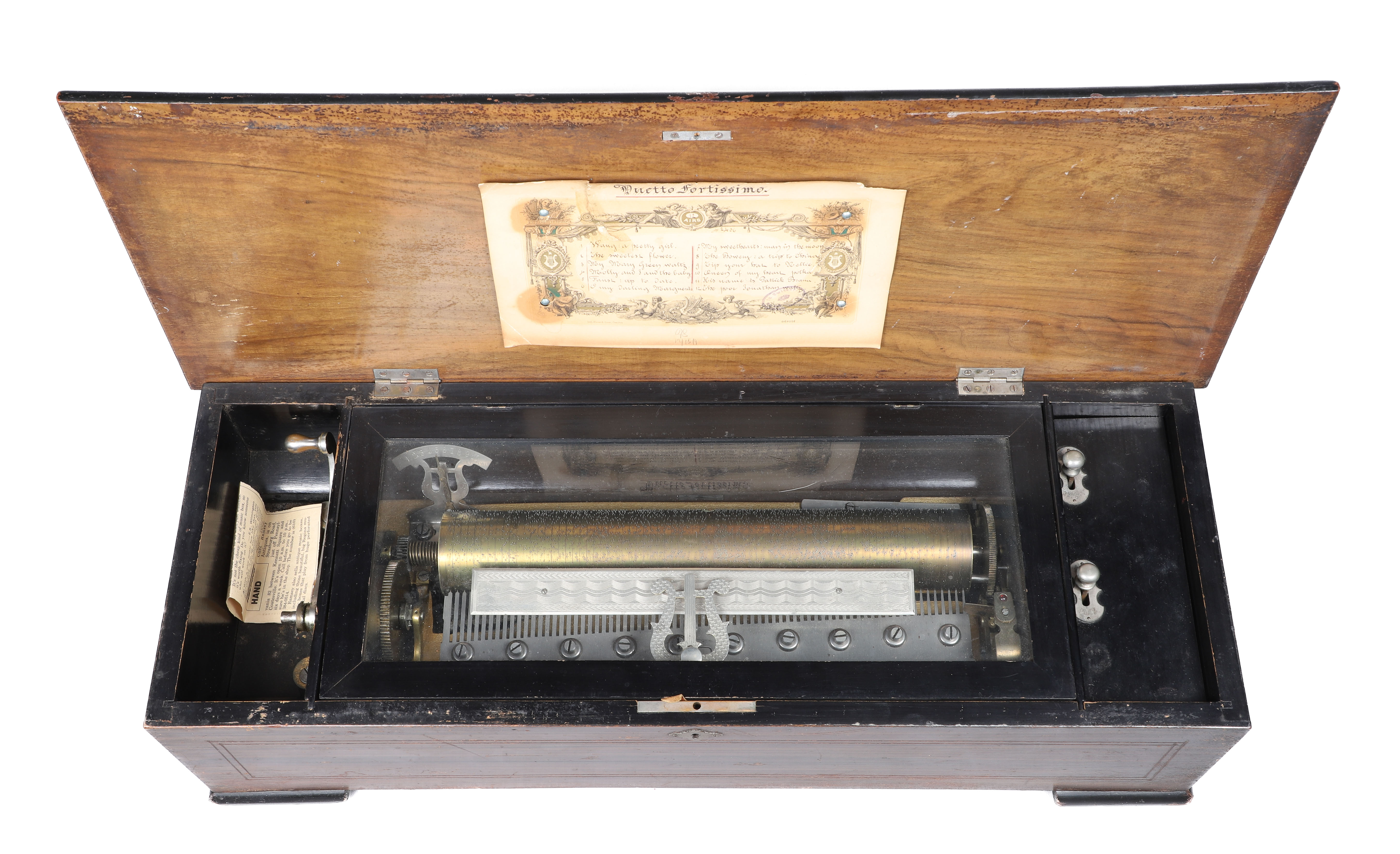 10 Tune Swiss Cylinder Music Box,