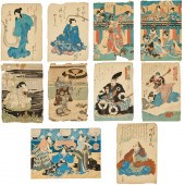 (10) UKIYO-E JAPANESE WOODBLOC