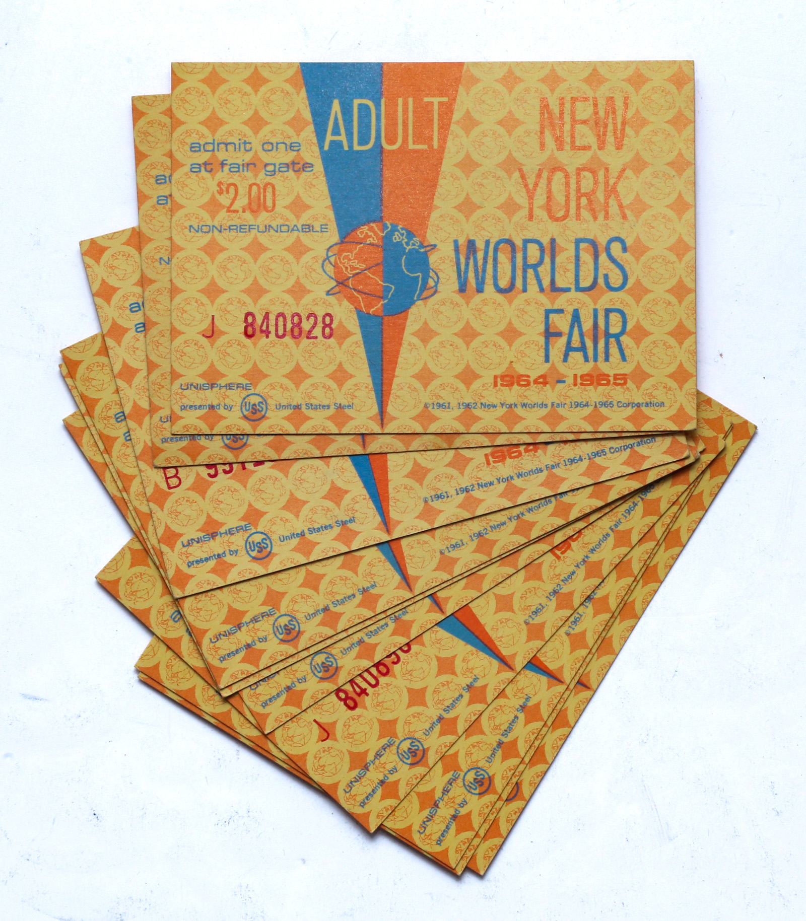 10 UNUSED UNCIR. 1964 NY WORLDS