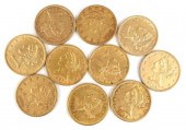 10 U.S. GOLD $5 HALF EAGLE COI