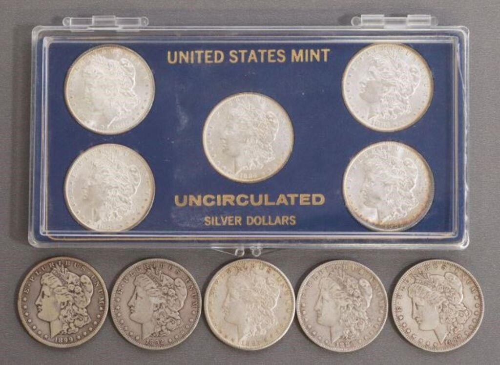 (10) U.S. MORGAN SILVER DOLLARD,