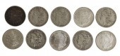 (10) U.S. MORGAN SILVER DOLLAR