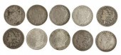 (10) U.S. MORGAN SILVER DOLLAR