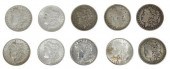 (10) U.S. MORGAN SILVER DOLLAR