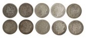 (10) U.S. MORGAN SILVER DOLLAR