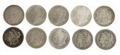 (10) U.S. MORGAN SILVER DOLLAR
