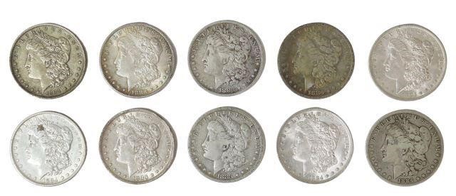 (10) U.S. MORGAN SILVER DOLLARS,