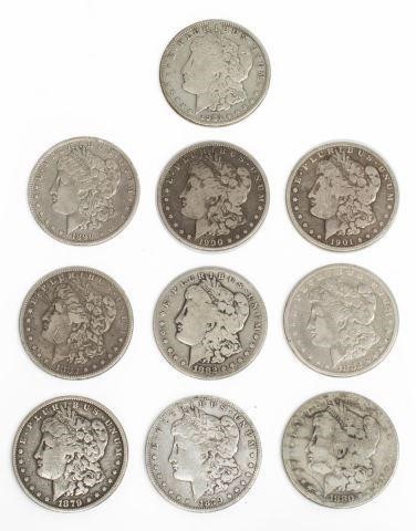 (10) U.S. MORGAN SILVER DOLLARS(lot