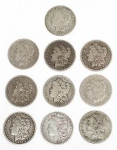 (10) U.S. MORGAN SILVER DOLLAR