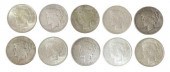 (10) U.S. PEACE SILVER DOLLARS