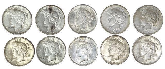 (10) U.S. PEACE SILVER