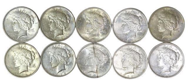 (10) U.S. PEACE SILVER