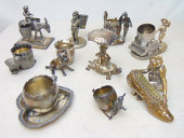 10 VICTORIAN SILVER PLATE FIGU