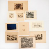 (10) VINTAGE SIGNED ETCHINGS A